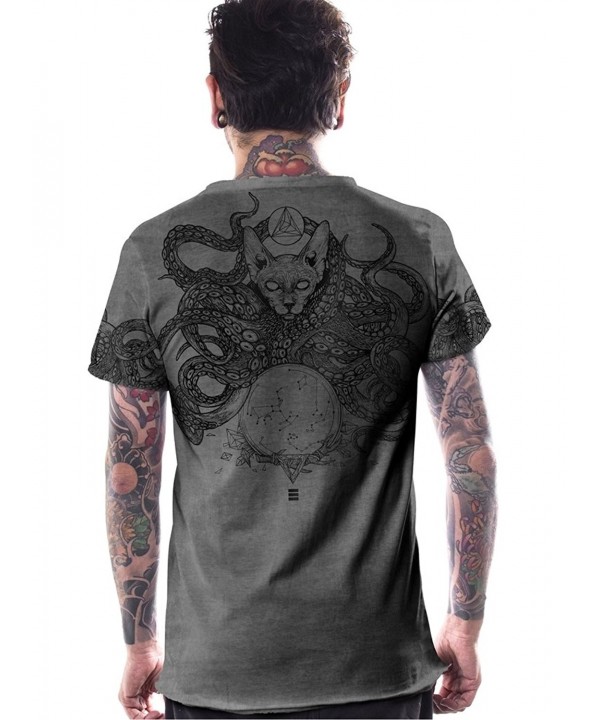 Printed T Shirt Octopus Illuminati Cotton