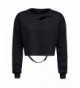Choies Cropped Sweatshirt Destroyed Pullover