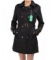 Galsang Womens Double breasted Coats Black