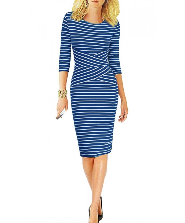 REPHYLLIS Sleeve Striped Business Cocktail