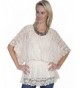 Scully Womens Crochet Natural X Large