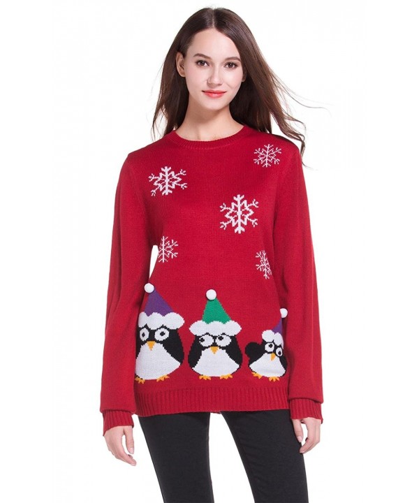 Christmas Reindeer Snowflakes Pullover Penguins