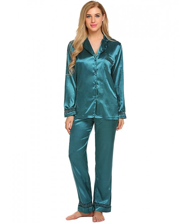 HOTOUCH Satin All over Solid Sleepwear