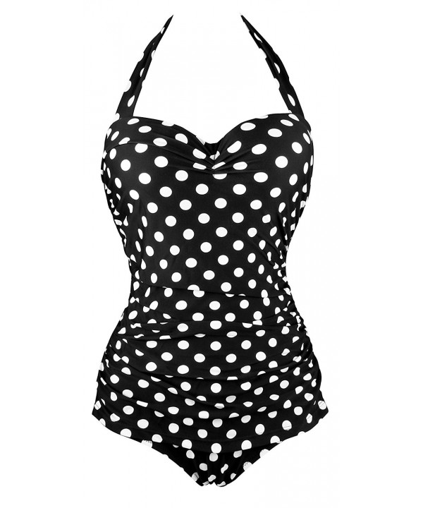 White Black Stripe One-Piece Swimsuit Beach Swimwear Bathing Suit ...