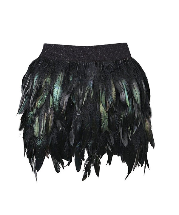 Miuco Womens Feather Skirt Large