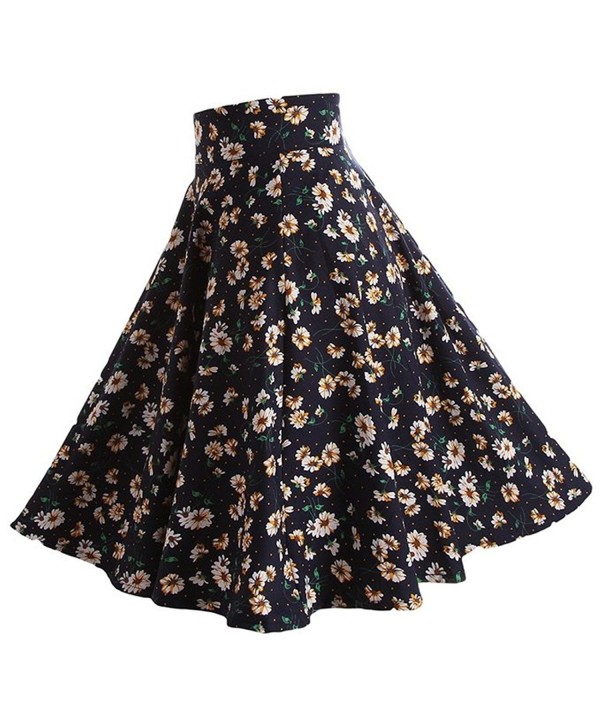 1950's Vintage Full Circle Pleated Floral A Line Midi Skirt - Multi-16 ...
