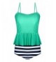 Aixy Vintage Waisted Ruffles Swimsuit