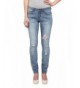 Allee Jeans Womens Distressed Mid Rise