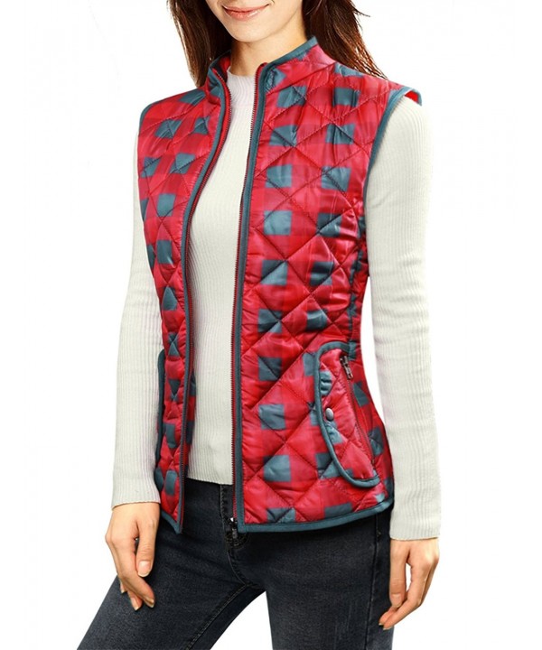 Allegra Womens Plaids Quilted Padded