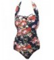Womens Floral Vintage Swimsuit Swimwear