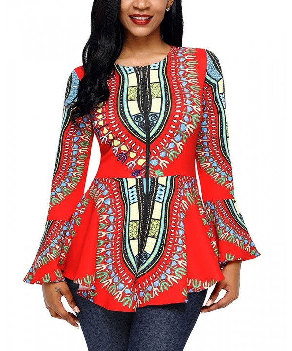Lalagen Womens Sleeve African Blouse
