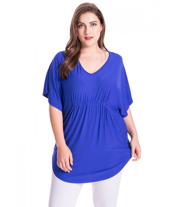 Chicwe Womens V Neck Batwing Sleeve
