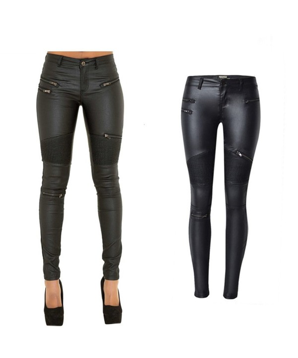 lexiart Leather Pants Stretchy Leggings
