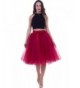 FOLOBE Womens Skirts Petticoat Winered