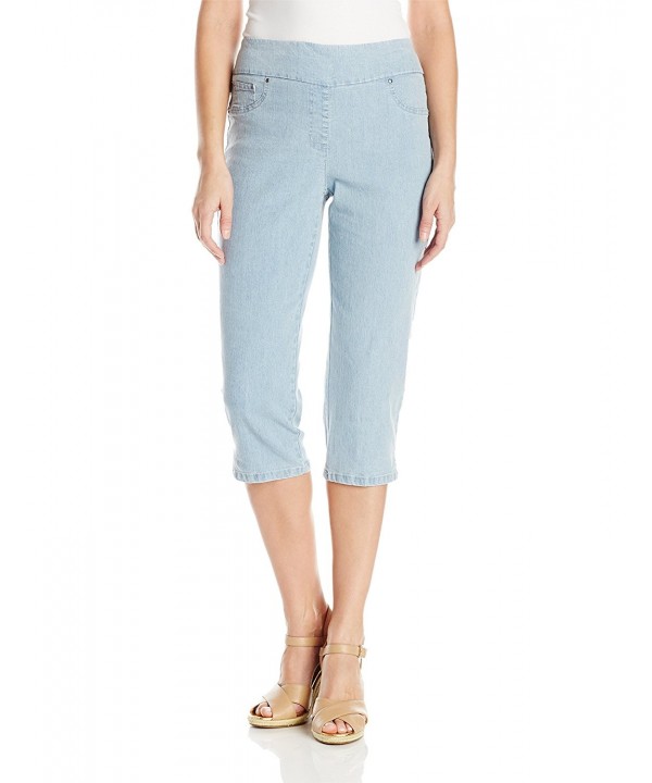 Ruby Rd Stretch Cropped Chambray