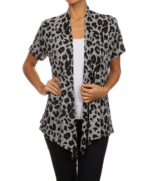 12 Ami Leopard Sleeve Cardigan