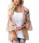 ECOWISH Womens Floral Cardigan Patchwork