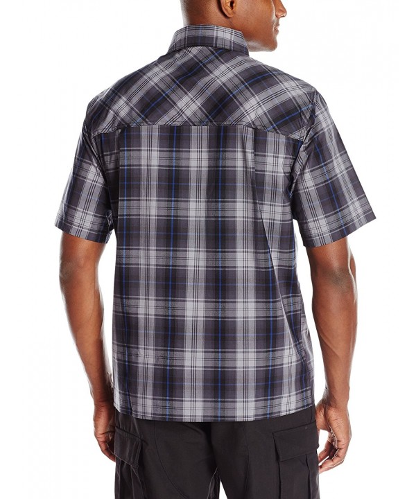Men's Plaid 1730 Short Sleeve Shirt - Admiral Blue - CO12CGC35QR