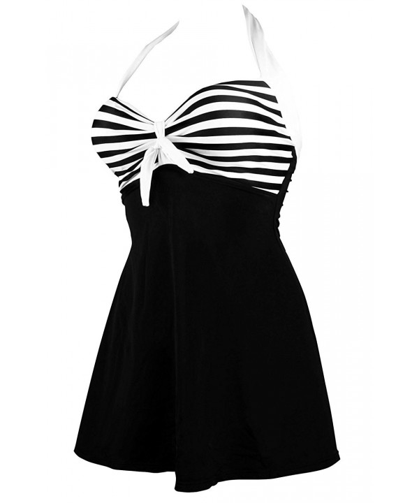 Vintage Sailor Pin Up Swimsuit One Piece Skirtini Cover Up Swimdress ...