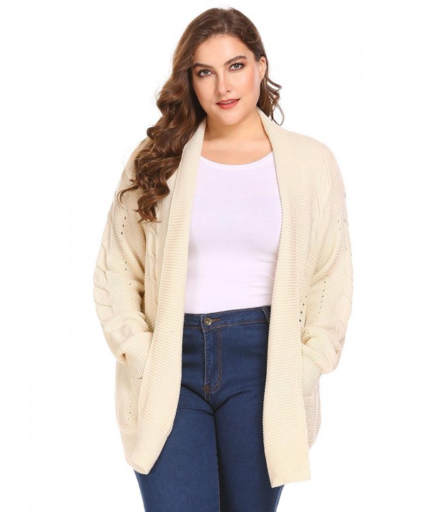 Omens Sweater Vest Plus Size Cable Knit Open Front Draped Cardigan Lapel Shawl Coats Outwear