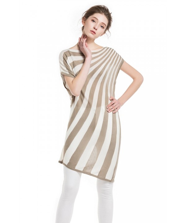 KNITBEST Sleeveless Oblique Striped Sweater