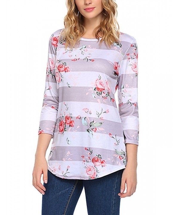 Casual Floral Sleeve Shirts Blouse