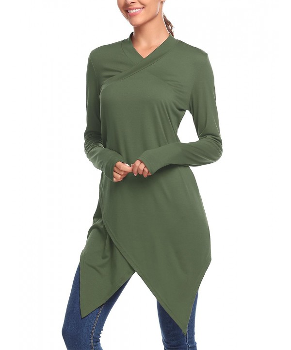 Womens Sleeve Crossover Pullover Casual