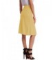 Womens Flared Skirt Large Yellow