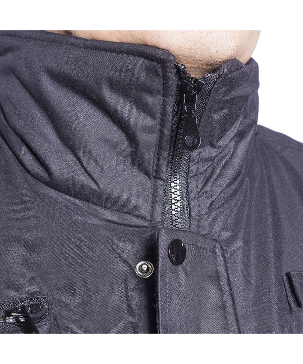 Vest Jacket For Mens Multi Pockets Heavy Fleece Plaid Quilted - Black ...