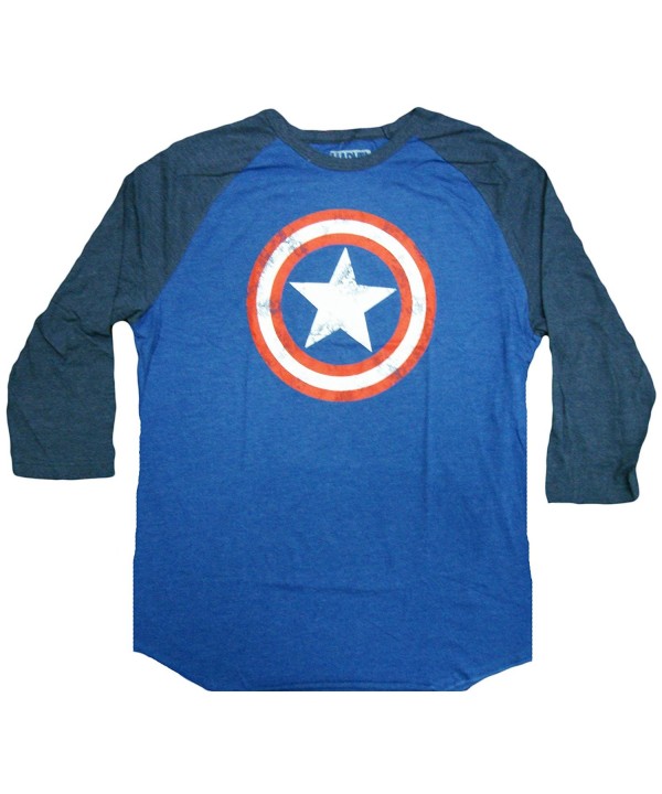Hybrid Captain America T Shirt Heather Blue
