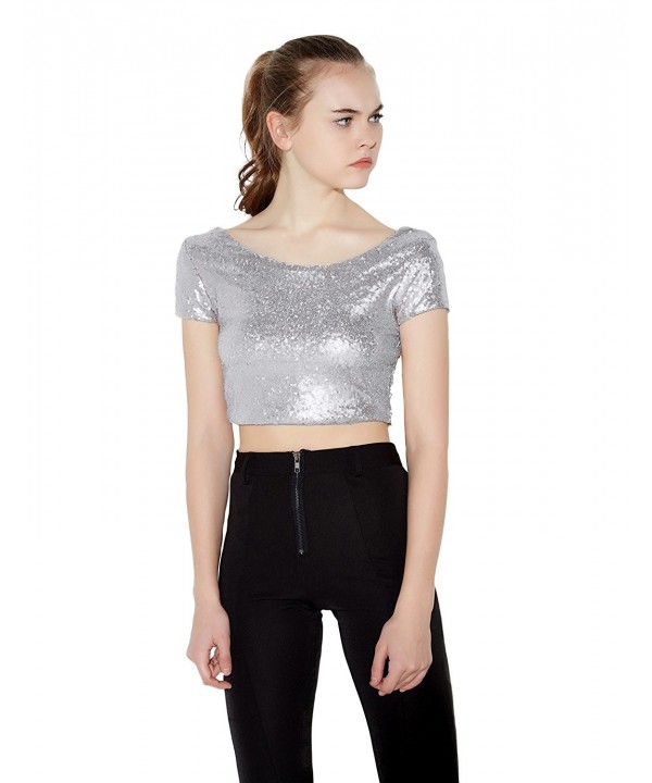 HaoDuoYi Sparkly Backless Pullover Bodycon