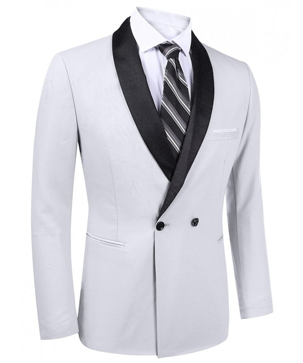 Men's Stylish Suit Fashion Slim Fit Double Breasted Blazer Jacket ...