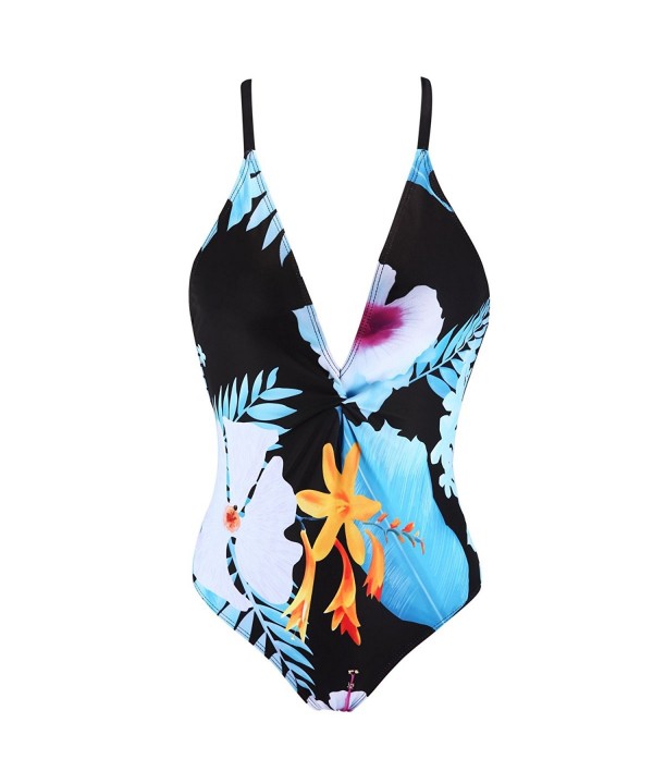 SEARTIST Floral Print Bathing Swimsuit