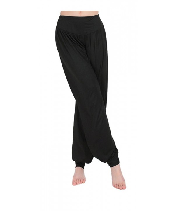 Women's Cotton Spandex Wide Leg Lounge Yoga Pants Workout Leggings ...