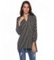 ThinIce Womens Casual V neck Striped