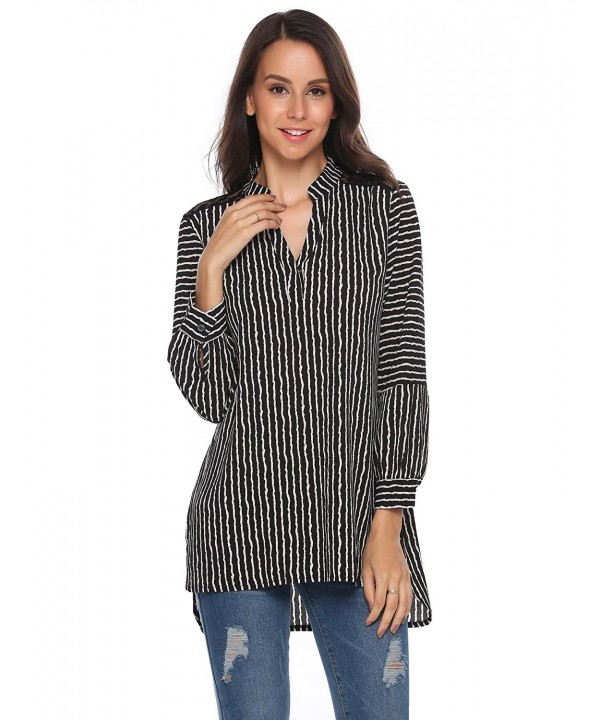 ThinIce Womens Casual V neck Striped