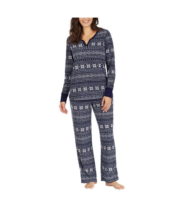 Nautica Womens Fleece Pajama Sleepwear
