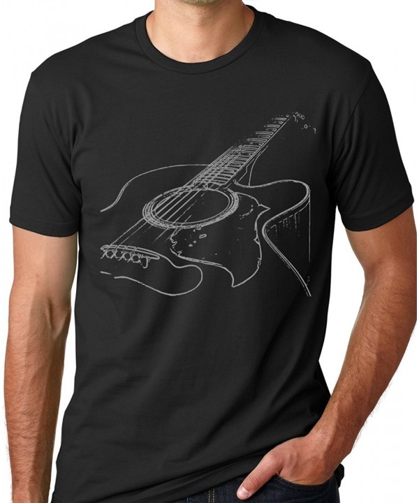 Acoustic Guitar T shirt Musician Black