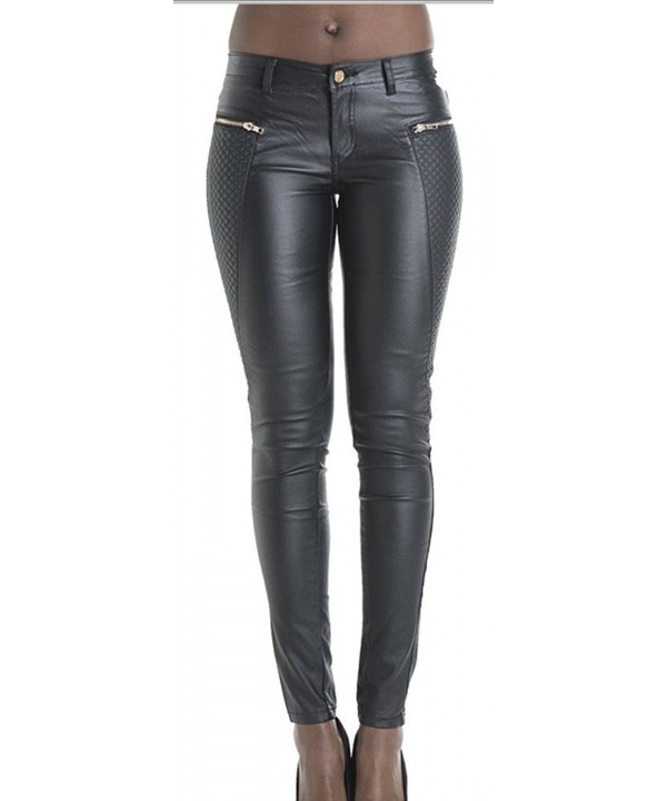lexiart Leather Stretch Coated Skinny