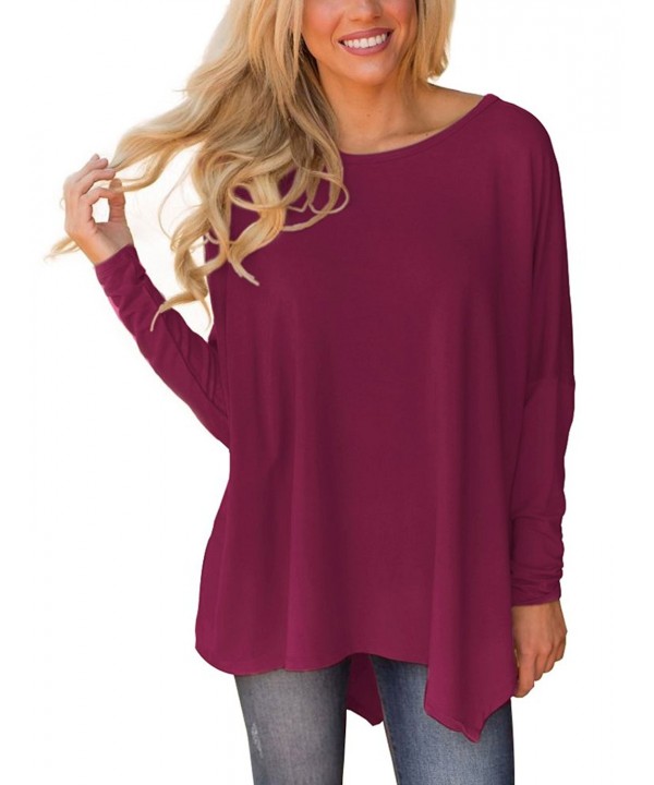 XUERRY Batwing Pullover Shoulder Blouses