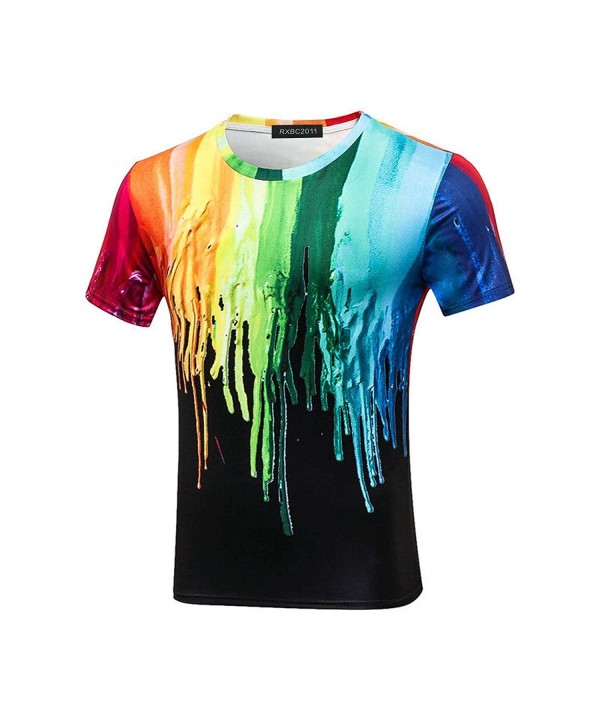 RXBC2011 Printed Rainbow Watercolor T Shirt