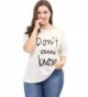 Orinda Womens Sleeves Letter T Shirt