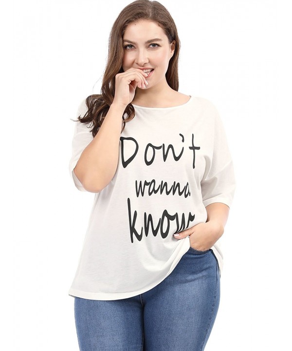 Orinda Womens Sleeves Letter T Shirt