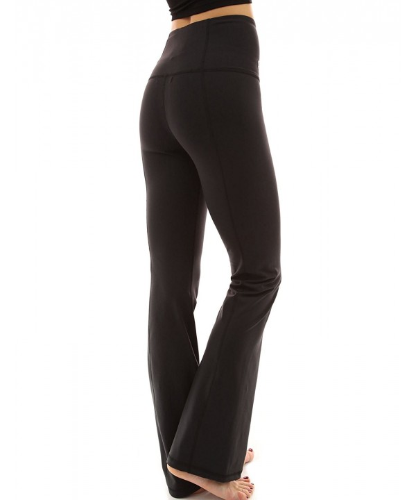 Women's Shaping Series Bootcut Yoga Pants - Solid Black - C4120EKZNCR
