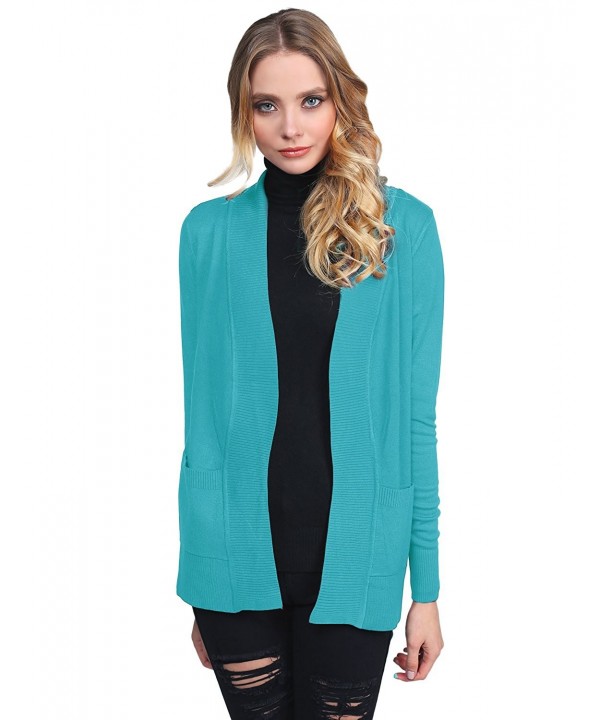 Solid Soft Stretch Front Cardigan