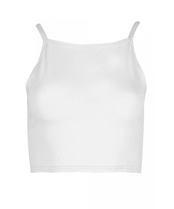 Womens Camisole Strappy Sleeveless Cropped