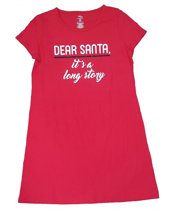Christmas Santa Story Nightgown Sleepshirt