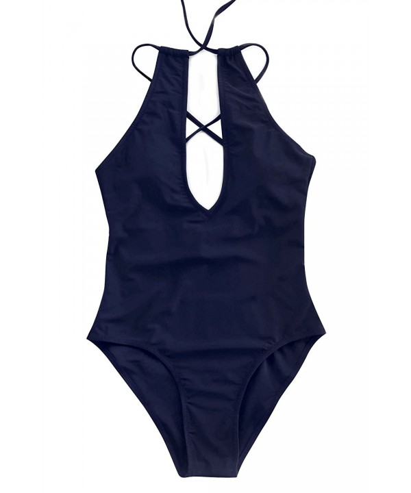 Womens Bathing Control Swimwear Swimsuit - Black - CP180ADQ6US