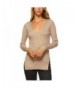 Fashionazzle Womens Sleeve V Neck RLT01 Khaki