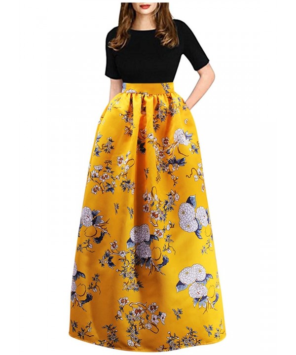 Aibearty Fashionable Elastic Floral Skirts